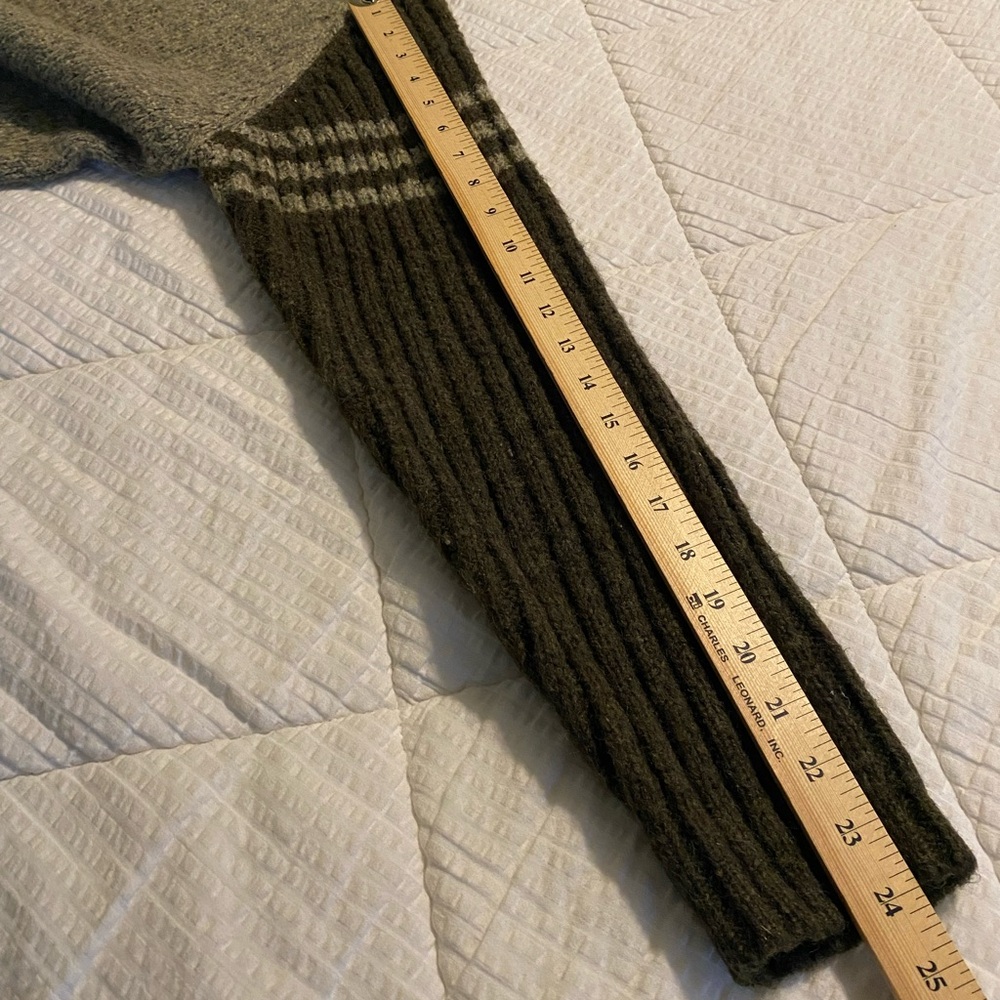 Vintage Concrete Mens Wool Blend Tan Brown Ribbed Hem Crewneck Sweater XL - Picture 6 of 10